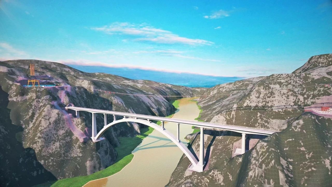 一桥通南北,群岭变坦途!山河江麓塔机助建洮河大桥